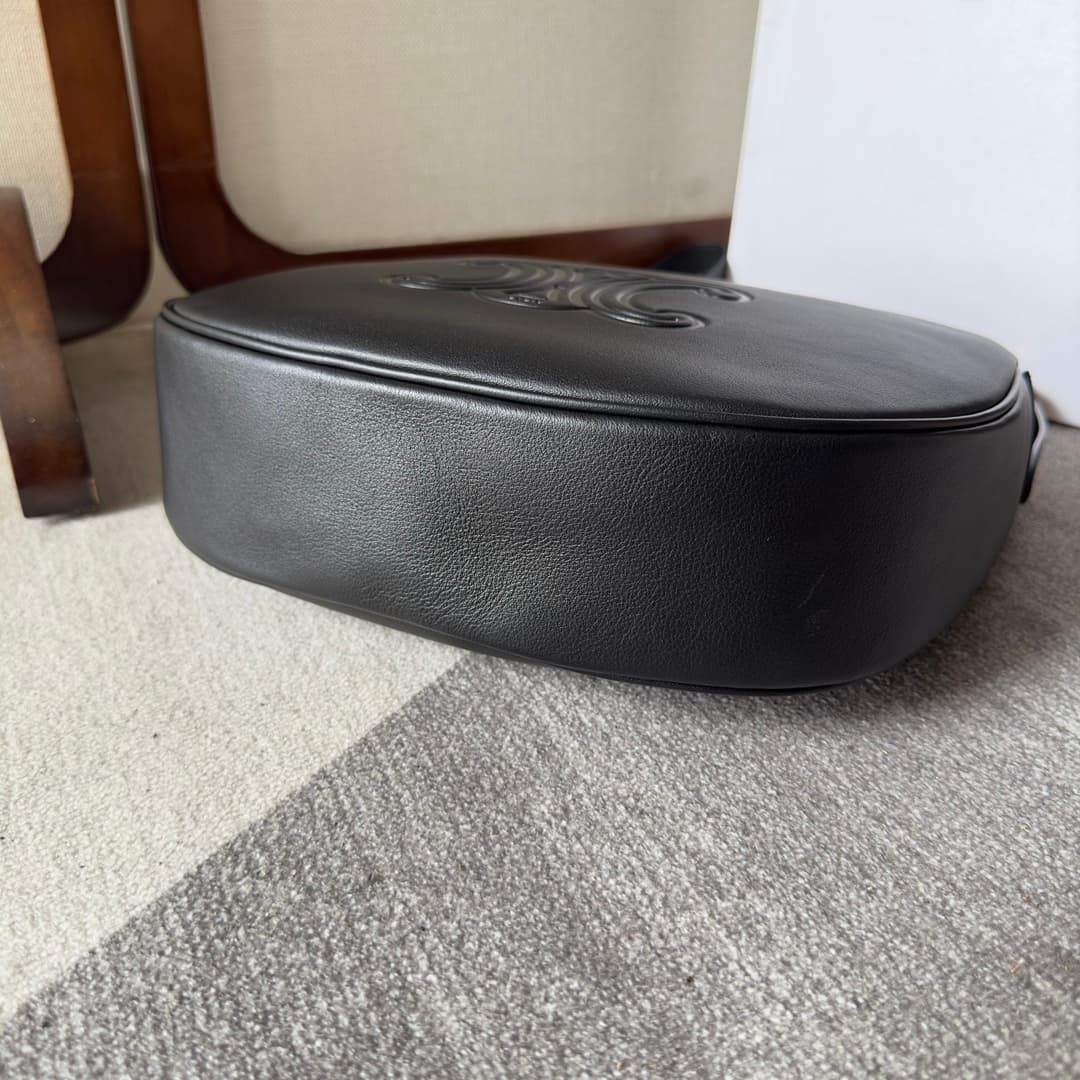 Celine Heloise Bag in Black Supple Grained Calfskin High