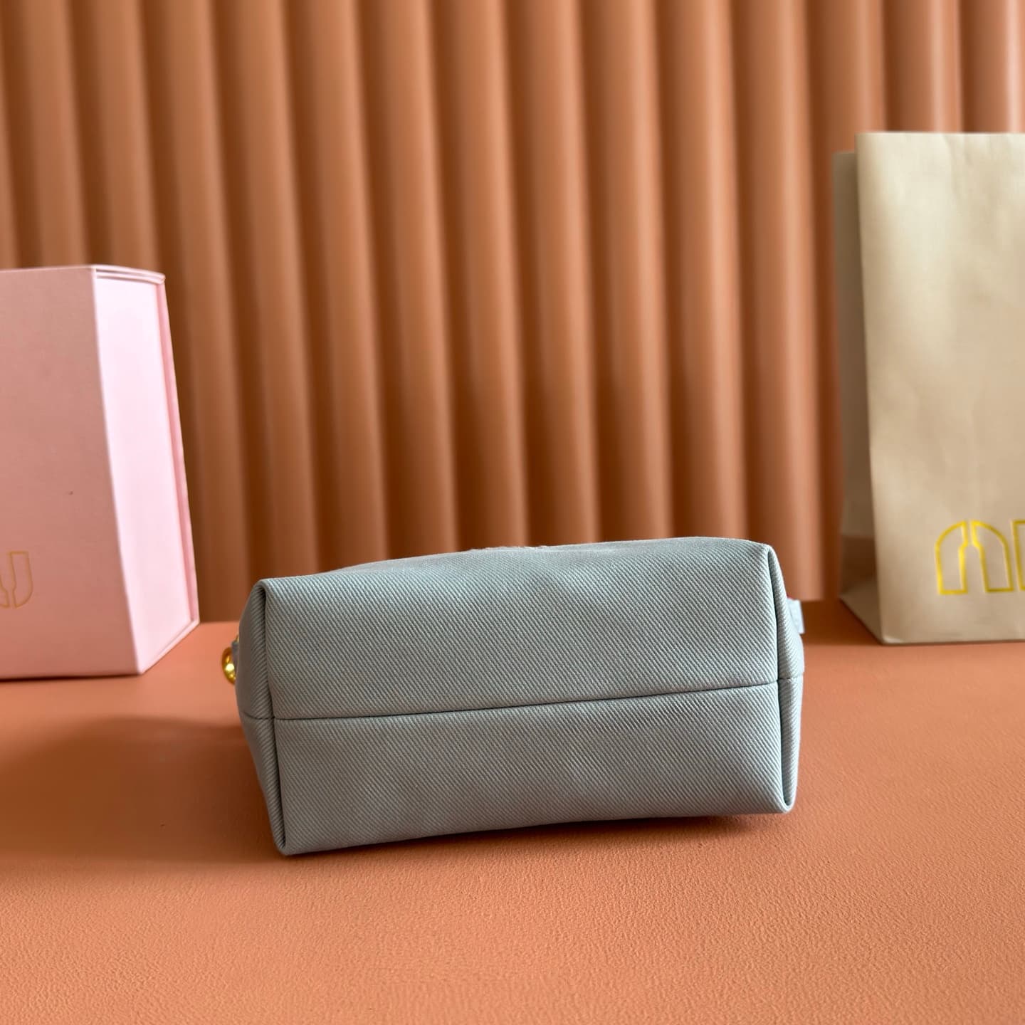 Miu Miu Gabardine pouch Astral Blue/Amaranth 5NE841 High