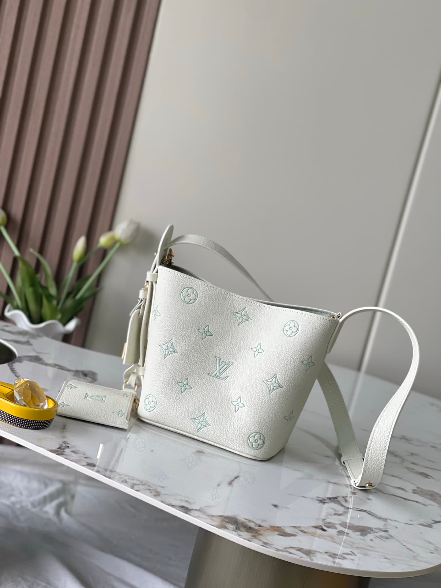 Louis Vuitton All In BB Milky White/Green Cowhide leather M27570 High