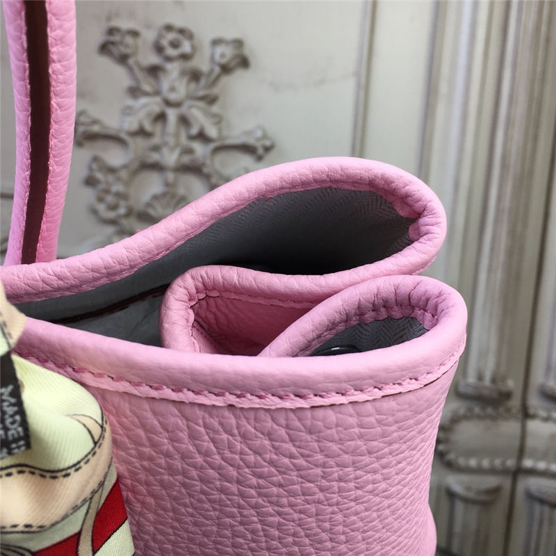 Hermes Garden Party 30/36 Bag Calfskin In Pink High