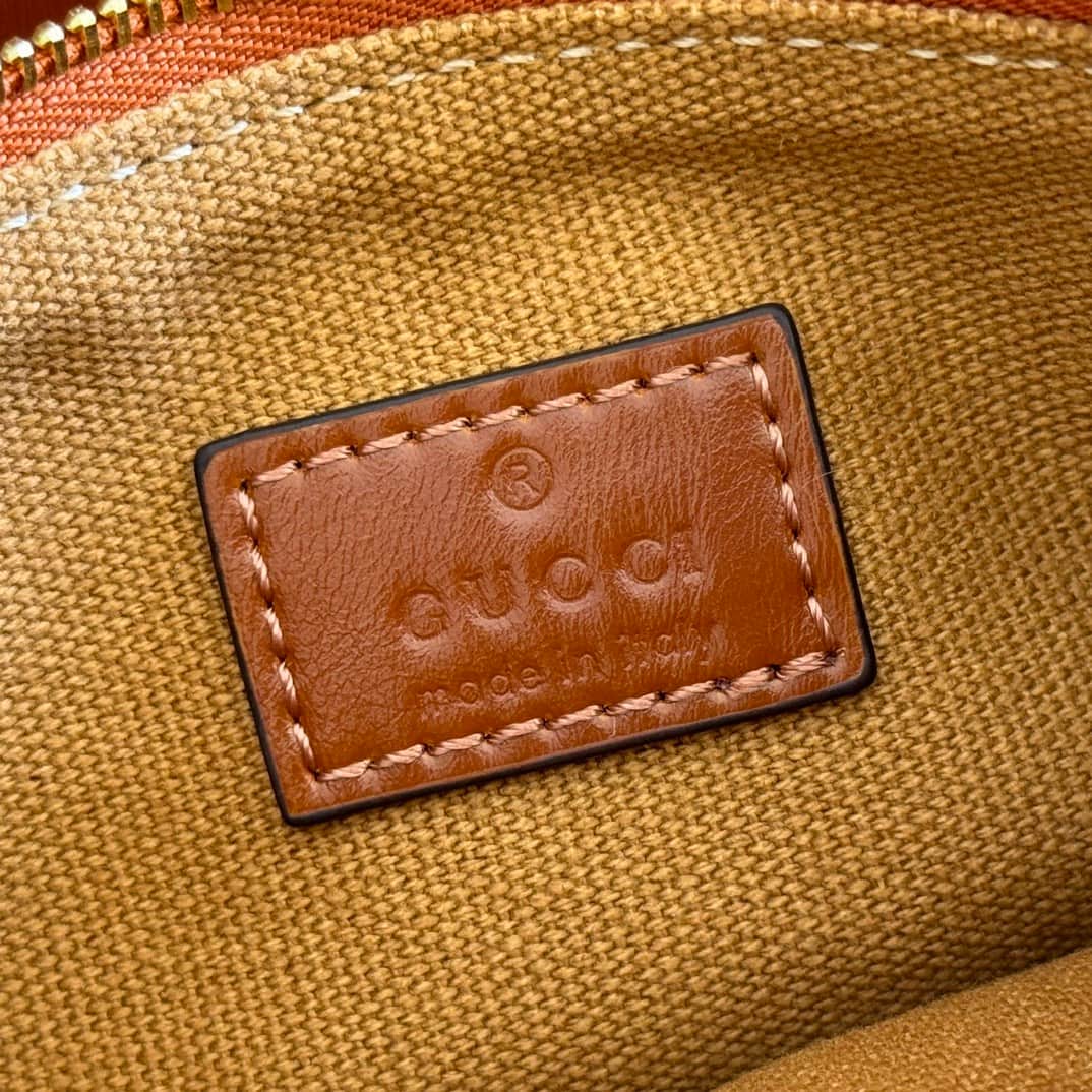 Gucci Giglio large tote bag Dark brown soft glossy leather ‎853971 High