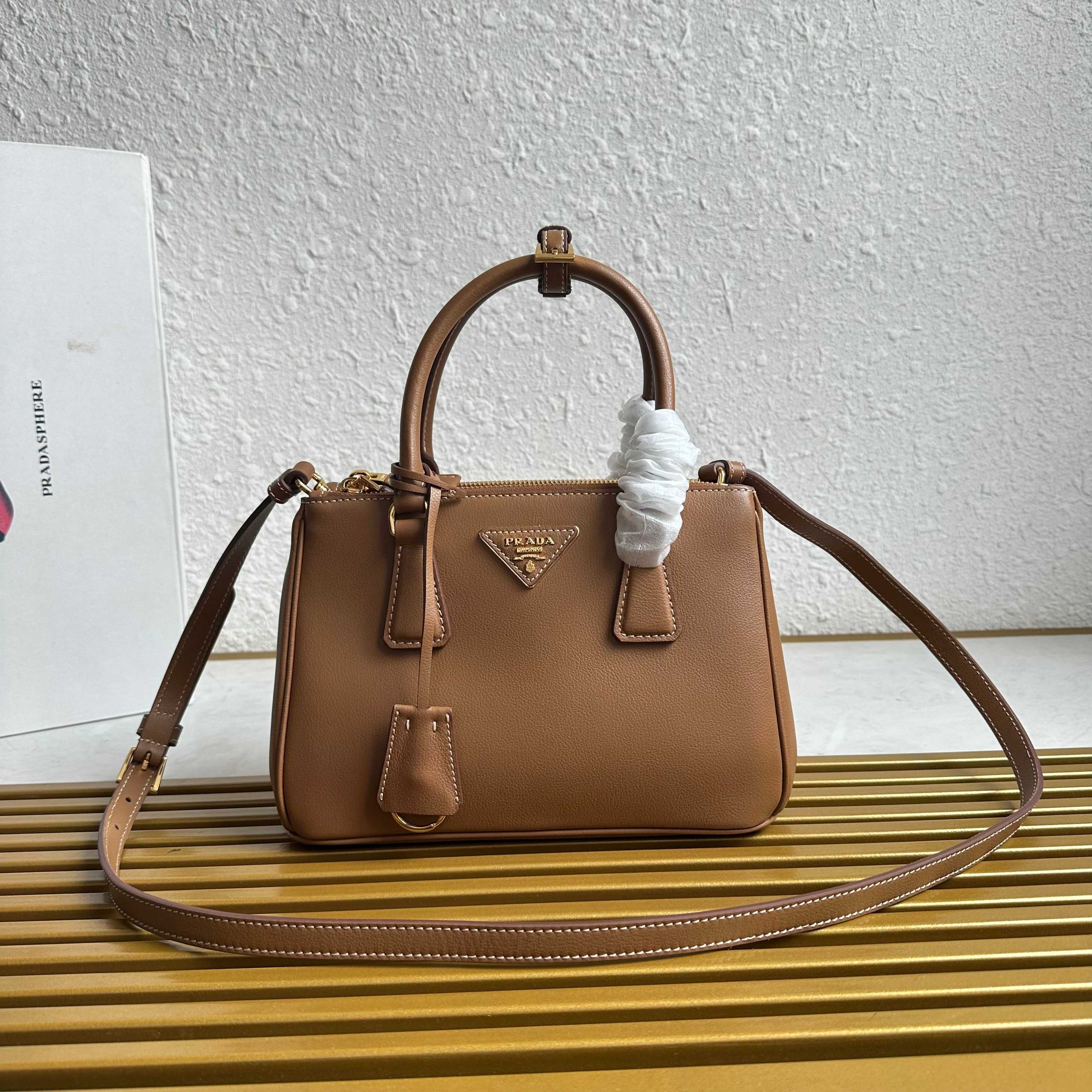 Prada Galleria small Saffiano leather bag 1BA896 Caramel High