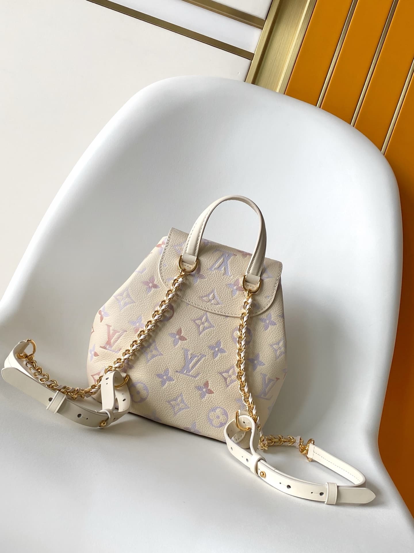Louis Vuitton Backup Dream Cream Embossed grained cowhide leather M15113 High