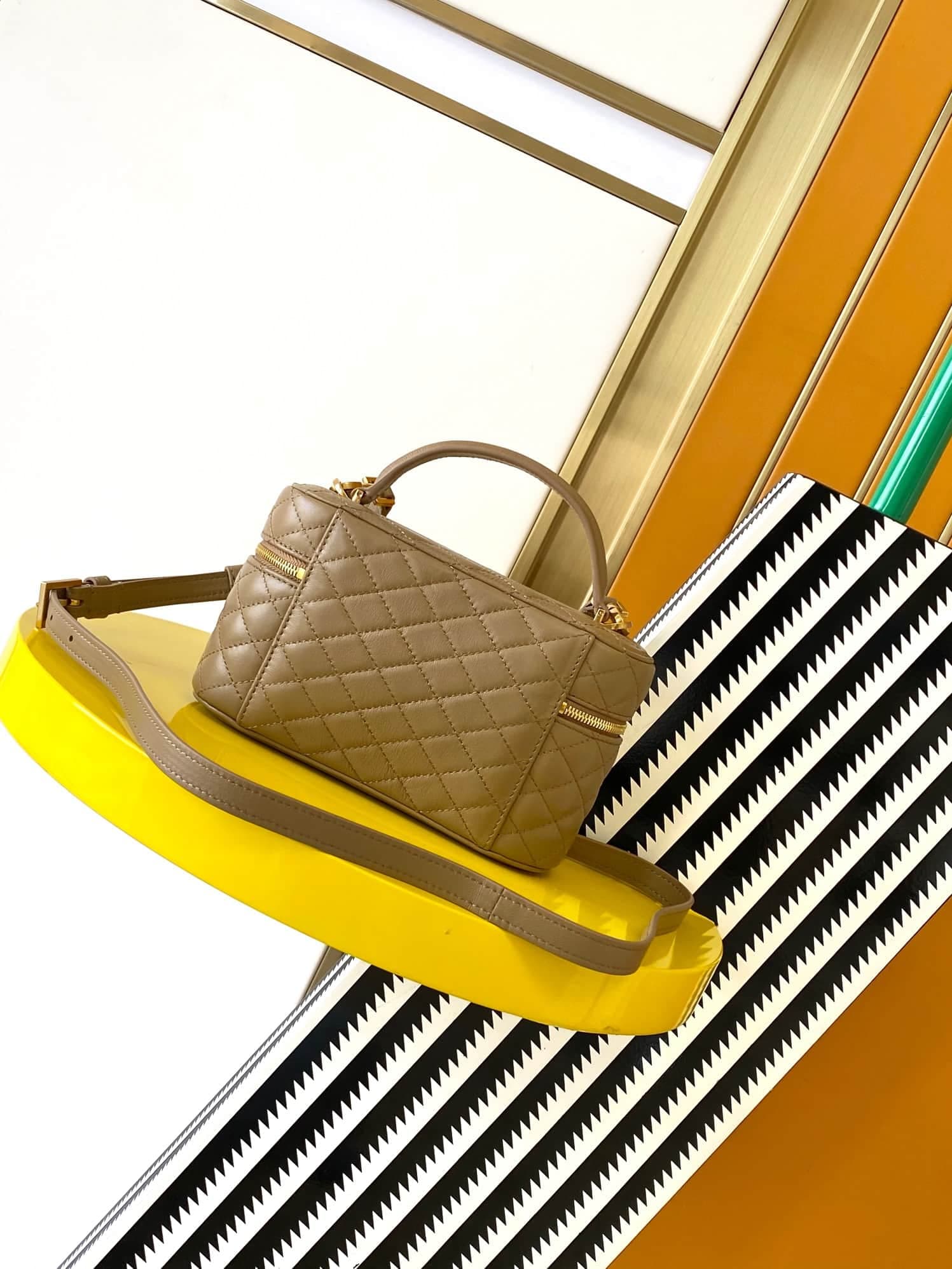 GABY VANITY BAG LAMBSKIN Beige High