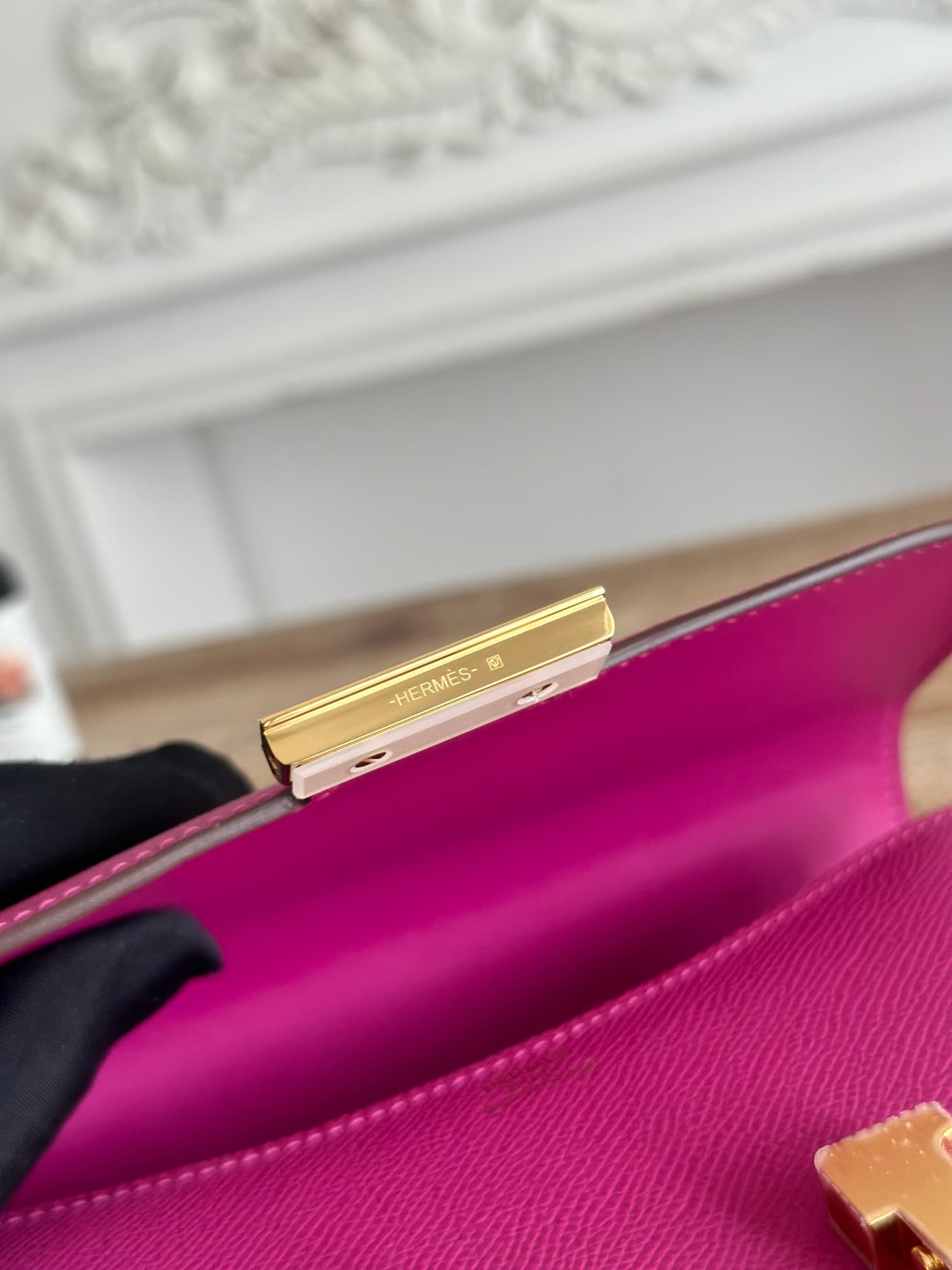 Hermes Mini Constance 18cm Epsom Bag WAX Rose Pourpre High