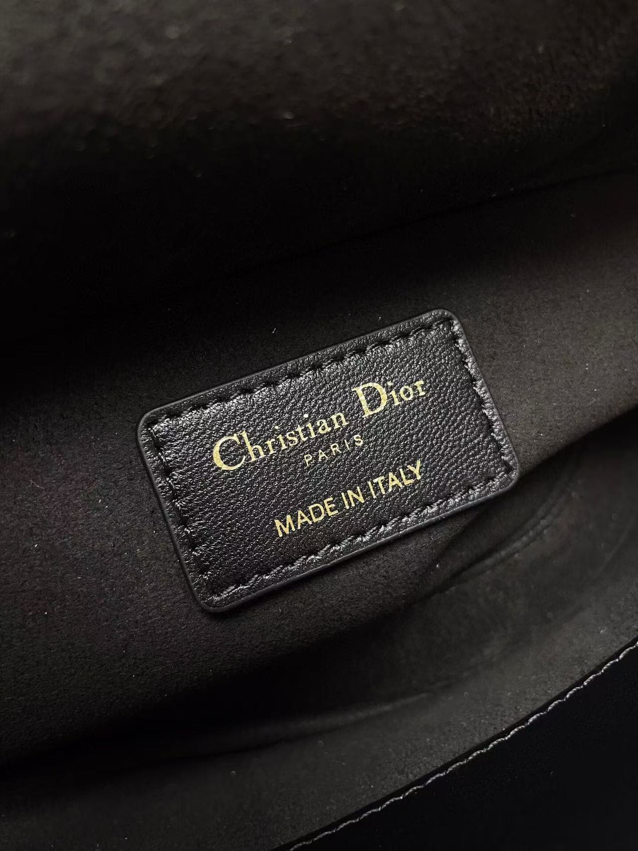 LADY D-JOY BAG MEDIUM Cannage Lambskin Black High