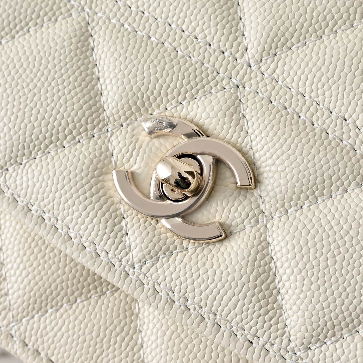 Chanel Wallet on Chain Grained Calfskin & Gold-Tone Metal Cream AP4401 A