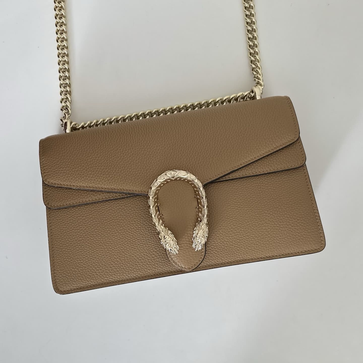 Dionysus Medium Shoulder Bag 795005 Beige Leather High