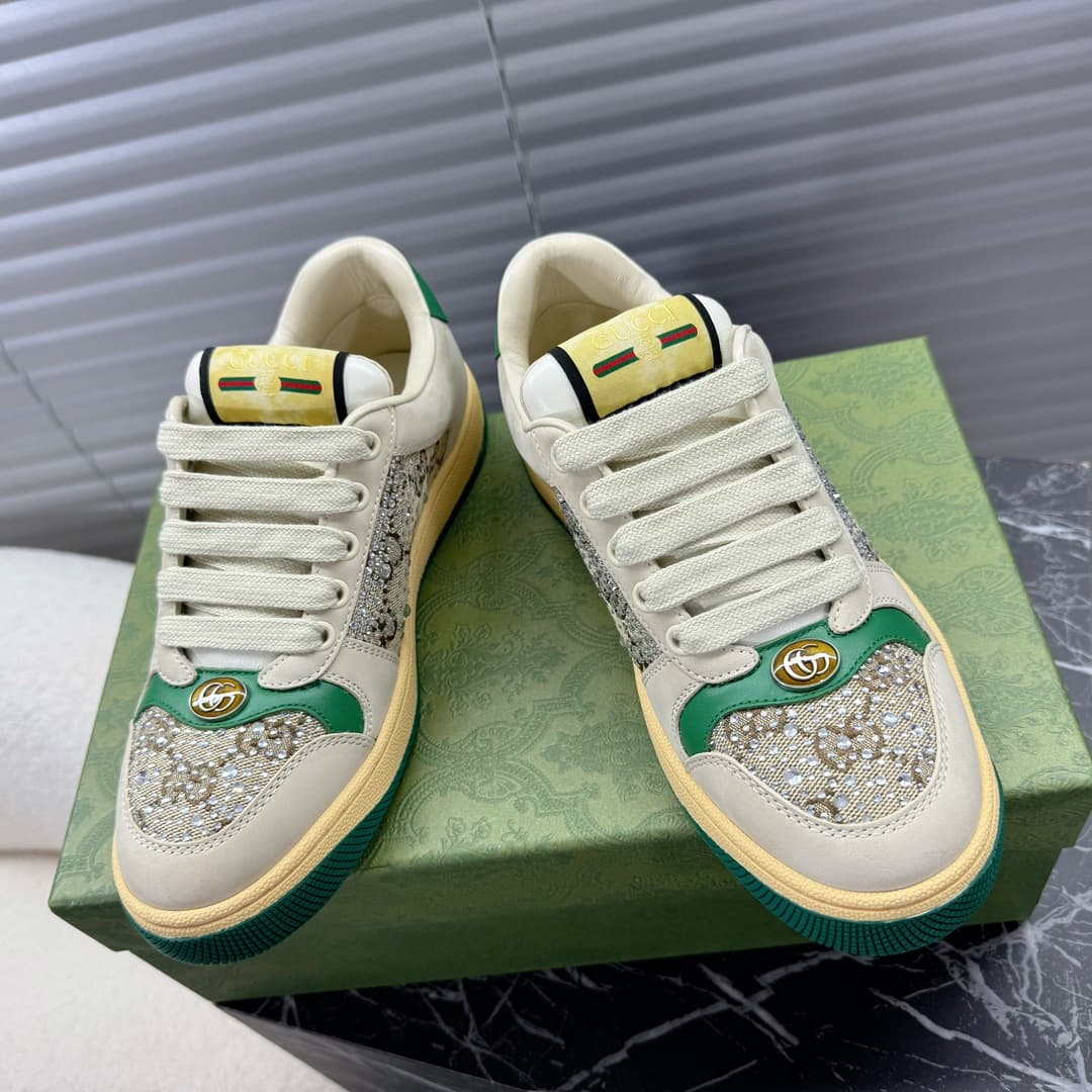 Gucci GG crystal Screener Sneaker shoes Women