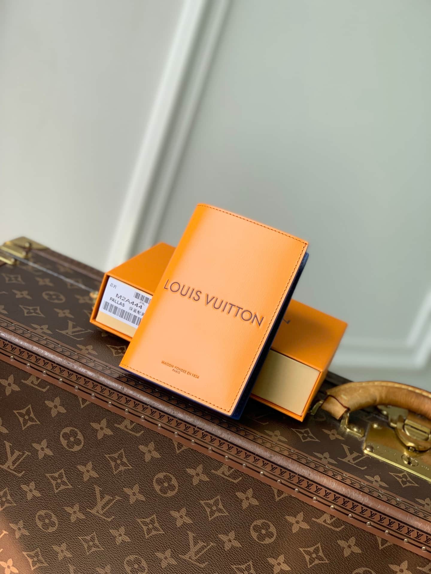Louis Vuitton Passport Cover Saffron Calfskin leather M2A432 High