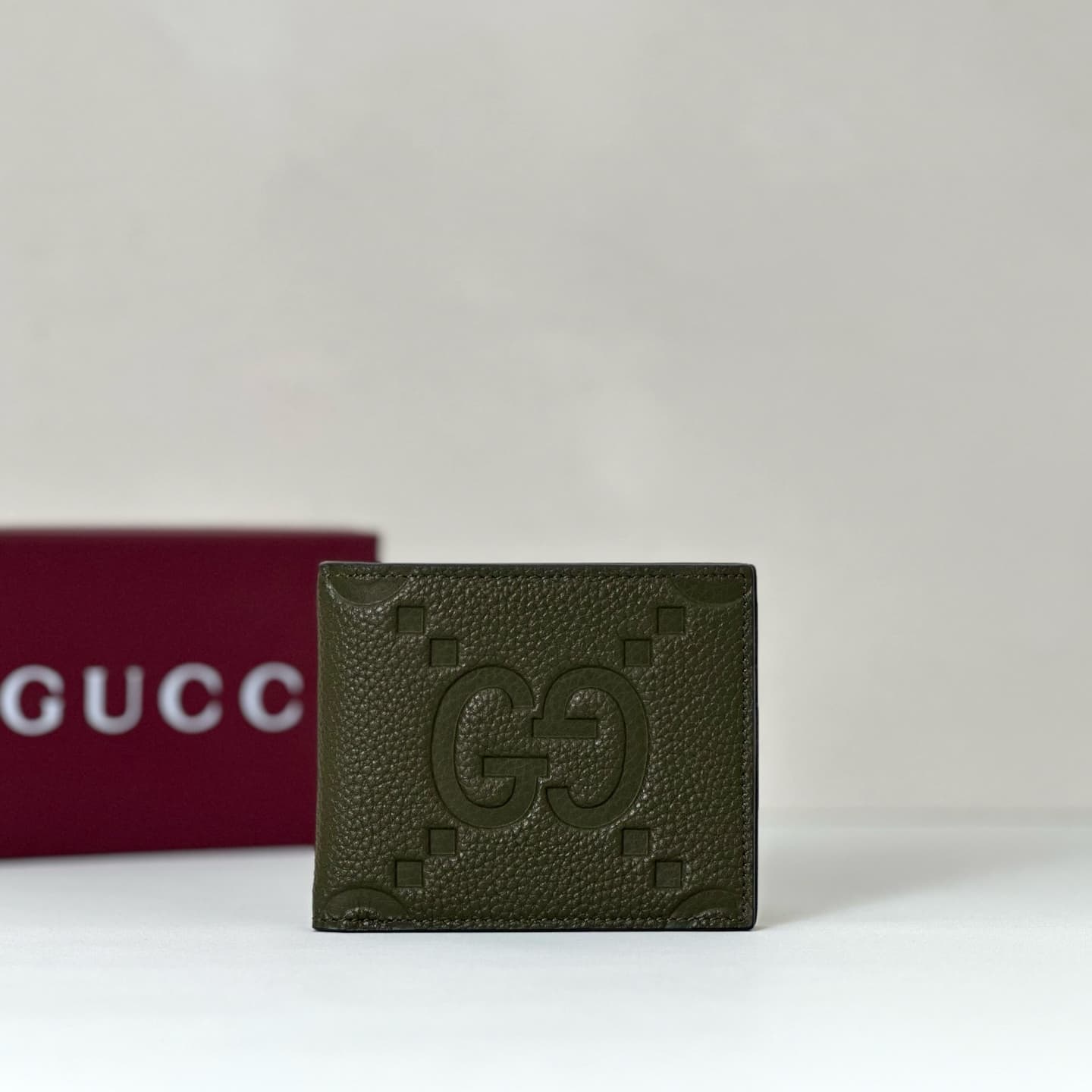 Gucci GG Jumbo bi-fold wallet Deep Green 739475 High
