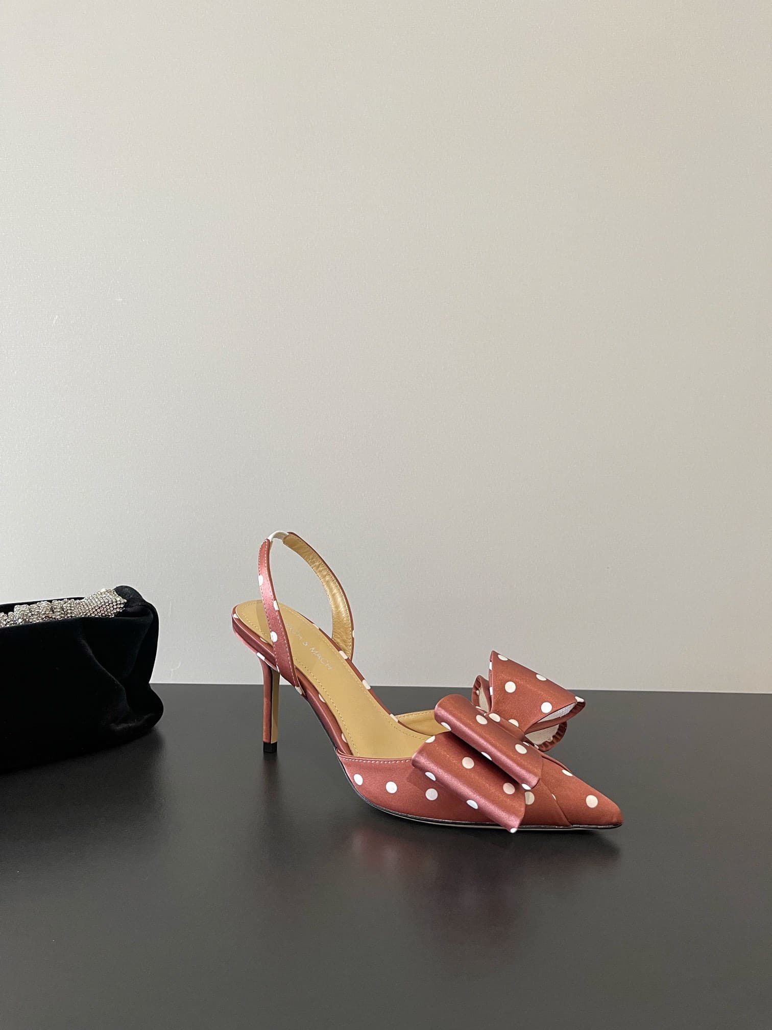 Mach Mach Le Cadeau Bow Polka Dot Slingback Pump Shoes Women