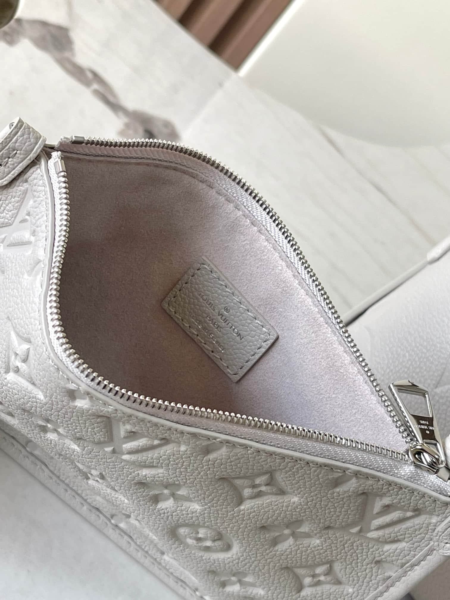 Louis Vuitton CarryAll PM Monogram Empreinte Leather M12917 Brume Gray TOP