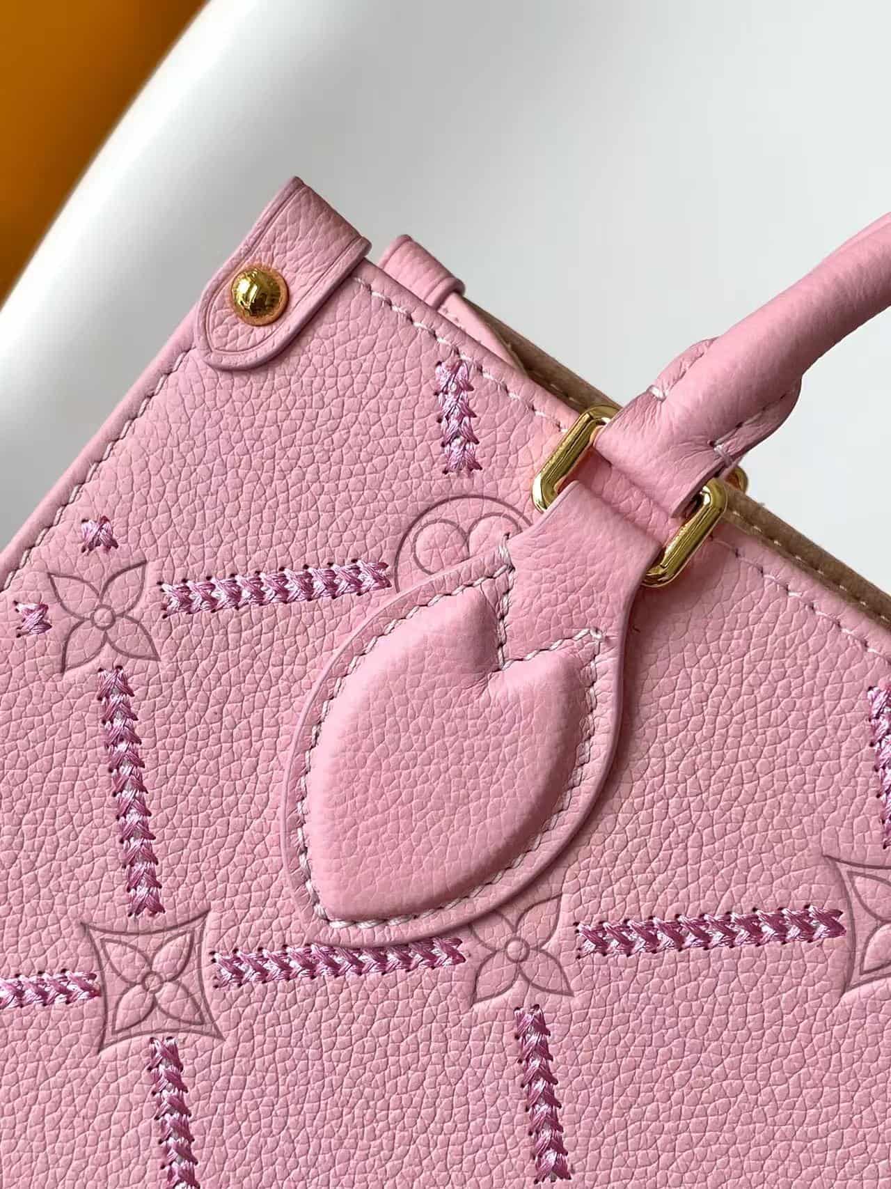 Louis Vuitton Onthego PM Light Bliss Couture Cowhide leather M28528 High