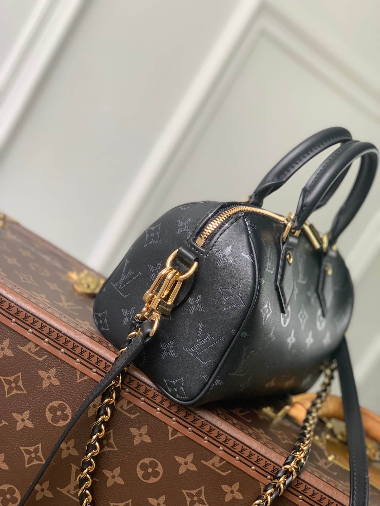 Louis Vuitton Speedy Bandoulière 20 Boldly Black Calfskin leather M3A079 High