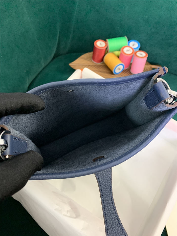 Hermes Evelyne III TPM Mini Bag Calfskin In Navy High