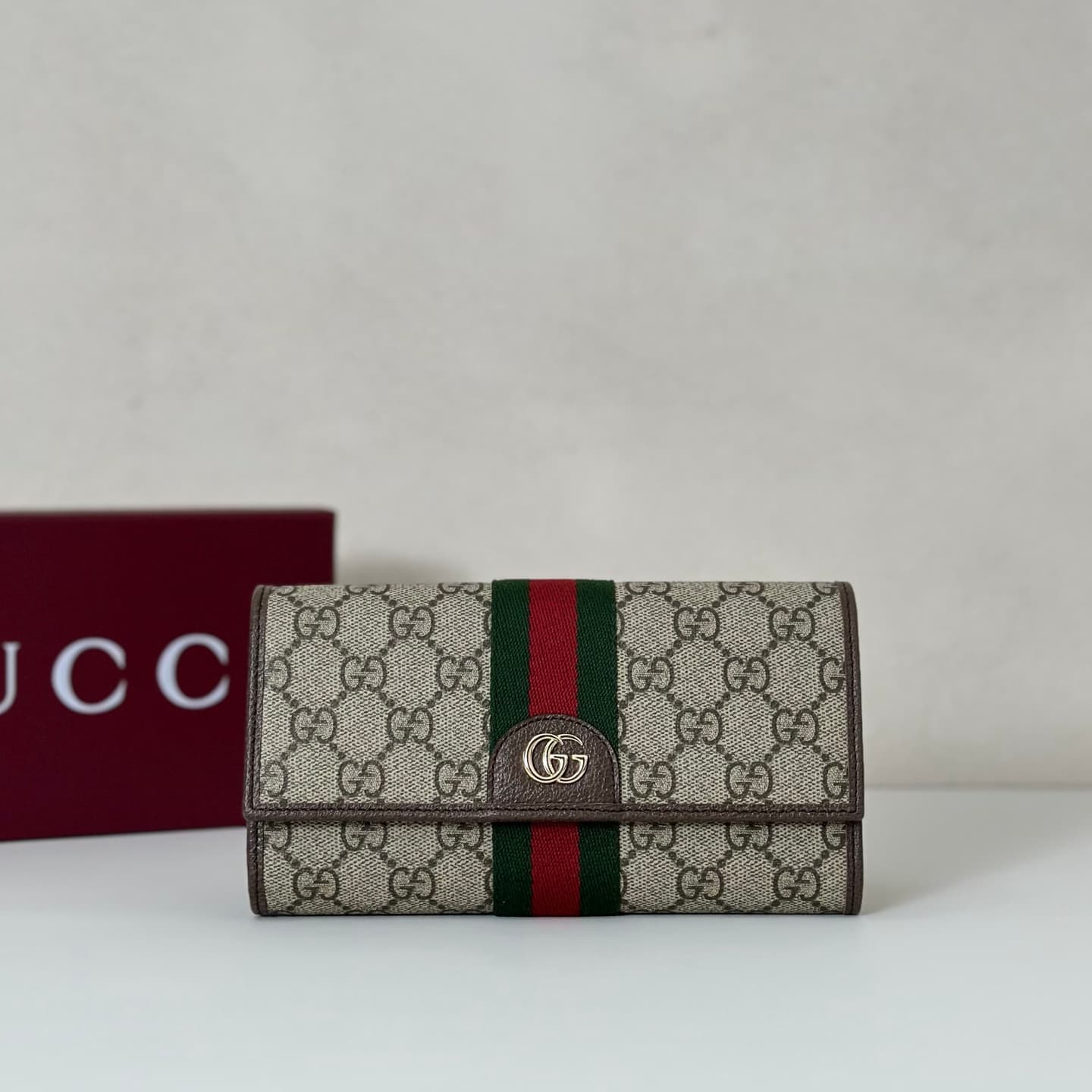 Gucci Ophidia continental wallet Coffee 838485 High