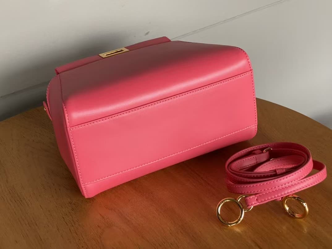 PEEKABOO ICONIC MINI leather bag Lambskin Rose Red High