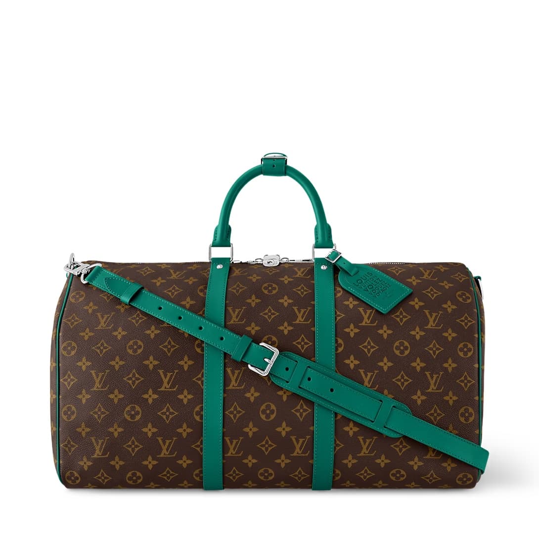 Louis Vuitton Keepall Bandoulière 50 Borneo Green Monogram Macassar coated canvas M12630 TOP