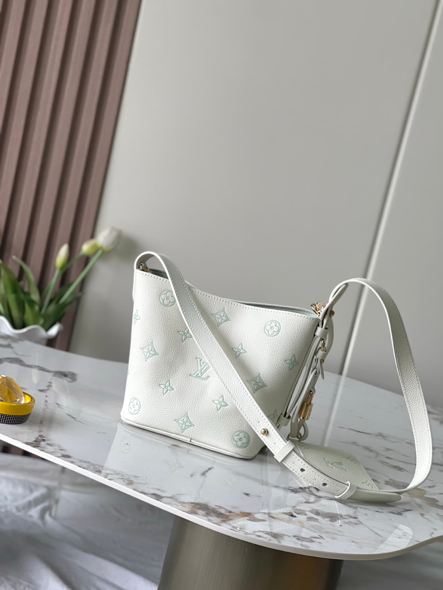 Louis Vuitton All In BB Milky White/Green Cowhide leather M27570 High