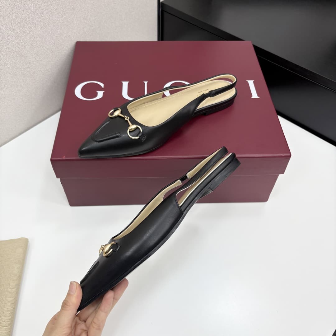 Gucci Leather Slingback Pump Shoes Women