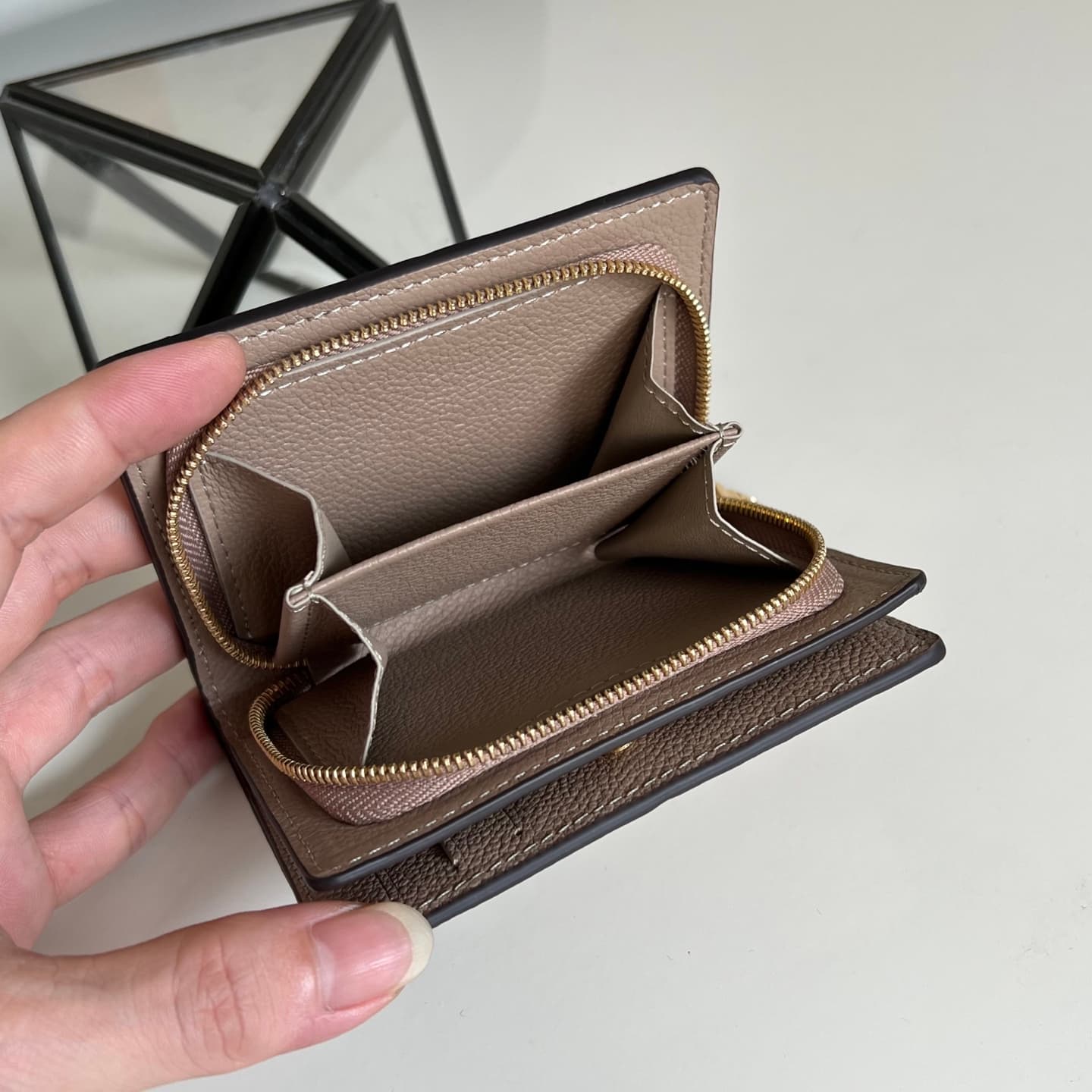 Louis Vuitton Cléa Wallet Tourterelle Beige Monogram Empreinte Leather M80152 High