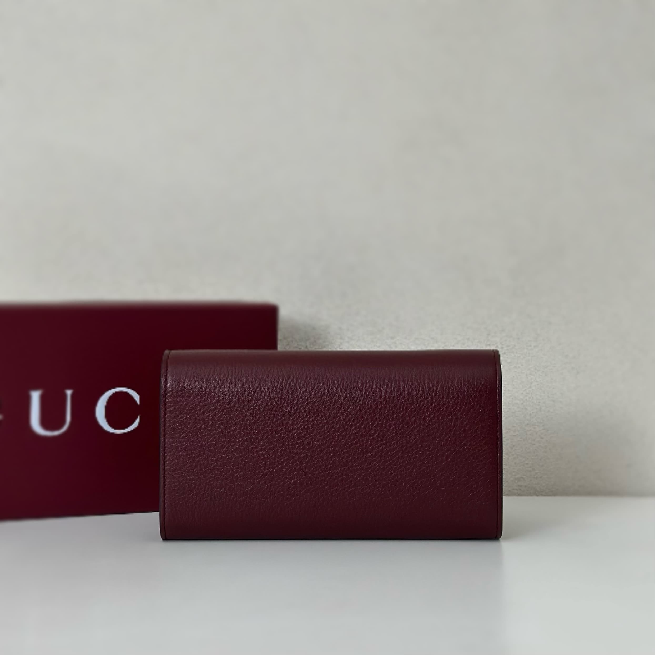 Gucci Softbit continental wallet ‎828147 Burgundy High