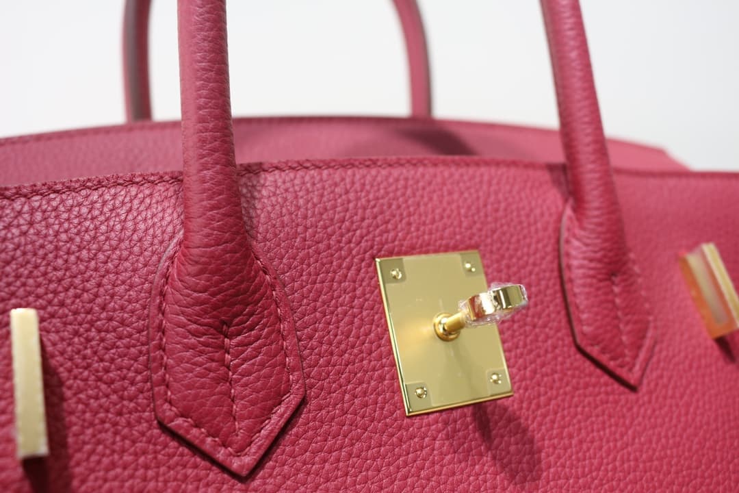 Hermes Birkin 25/30/35cm Bag Togo Leather In Rubis WAX High