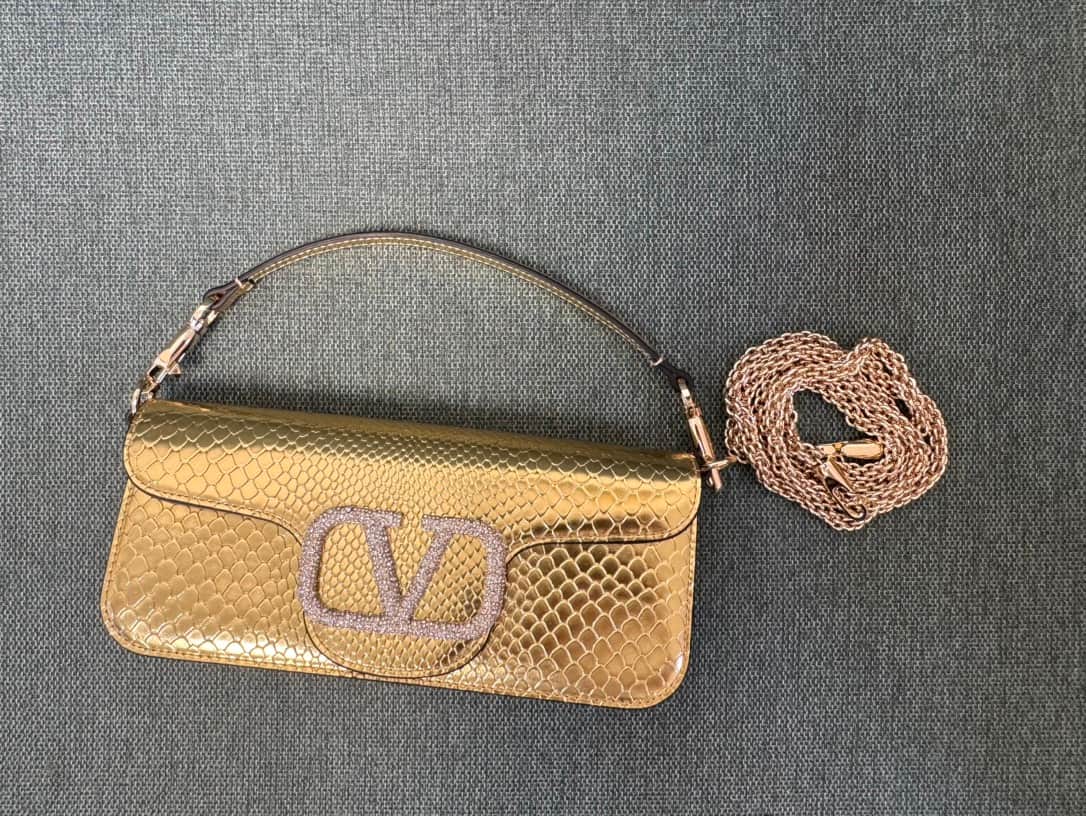 Valentino Garavani MINILOC small shoulder bag 1133S Calfskin Gold High