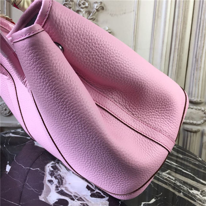Hermes Garden Party 30/36 Bag Calfskin In Pink High