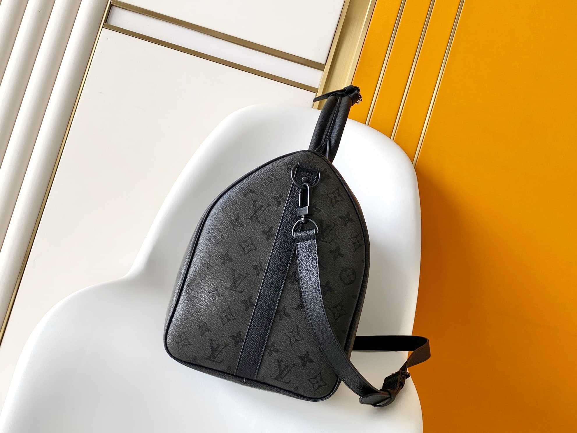 Louis Vuitton Keepall Bandouliere 45 Black Monogram Midnight coated canvas M28403 High