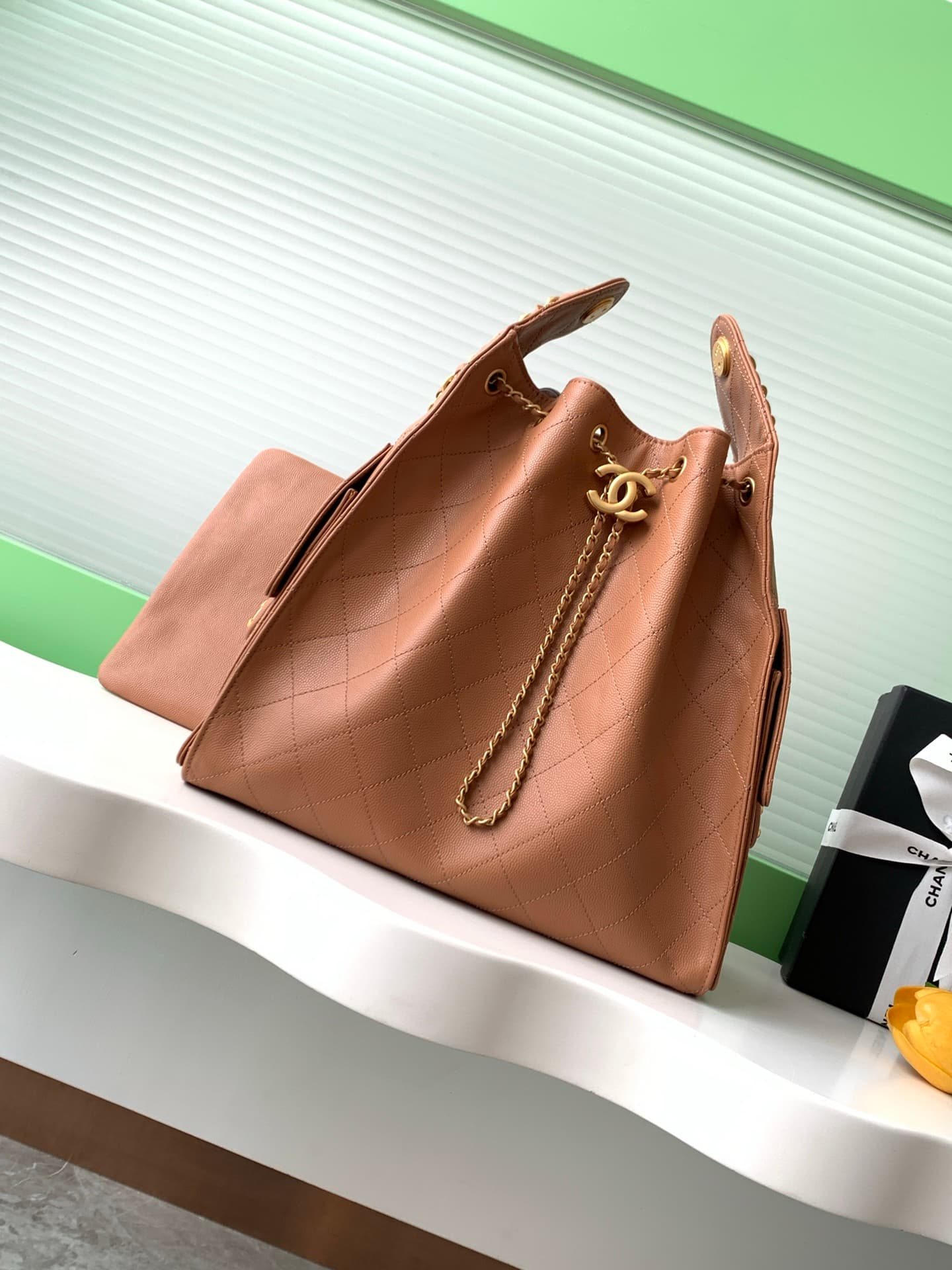 Chanel 25 Medium Hobo Medium handbag AS5311 Grained Calfskin & Gold-tone Metal Brown A