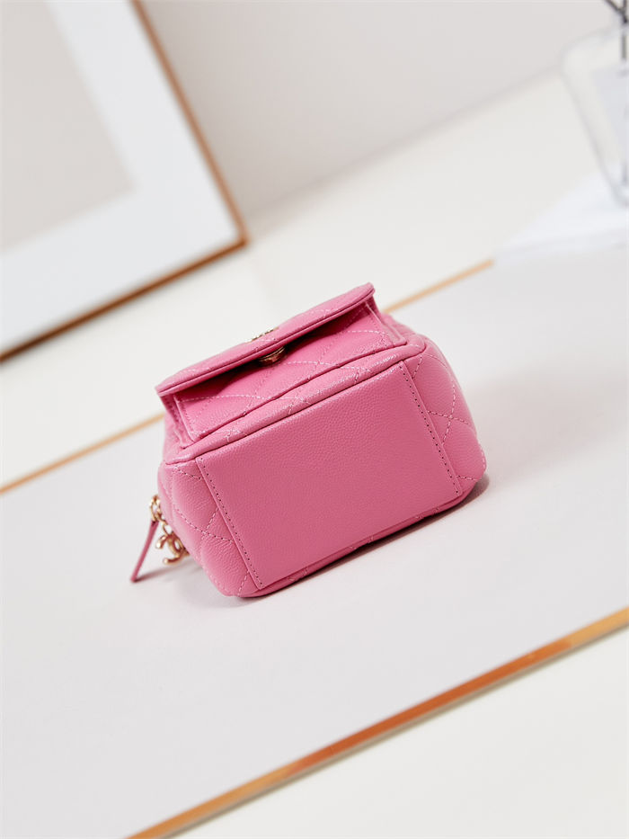 Chanel Mini Backpack Grained Calfskin Gold-Tone Metal AP3753 Pink A