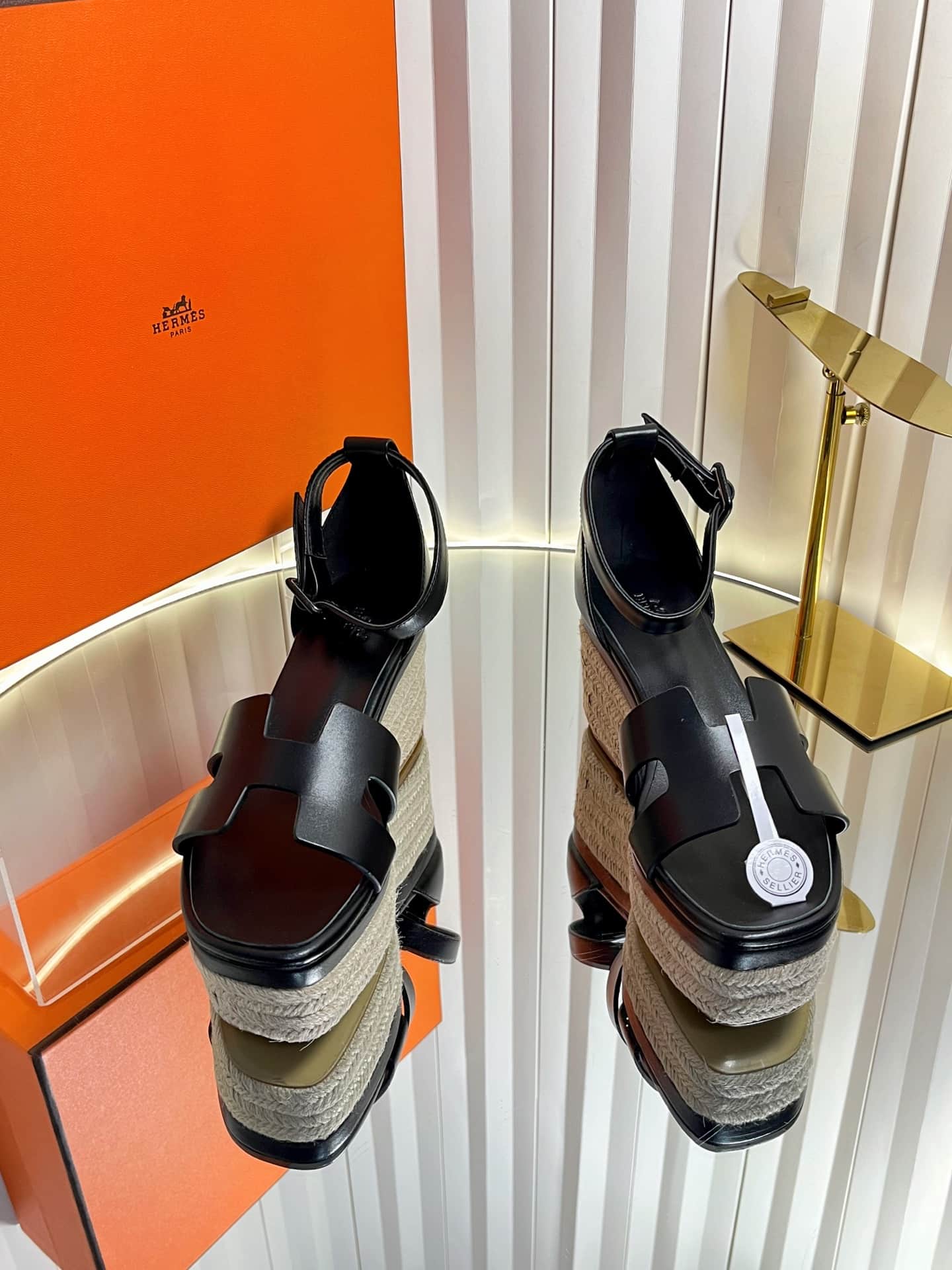 Hermes platform sandals women