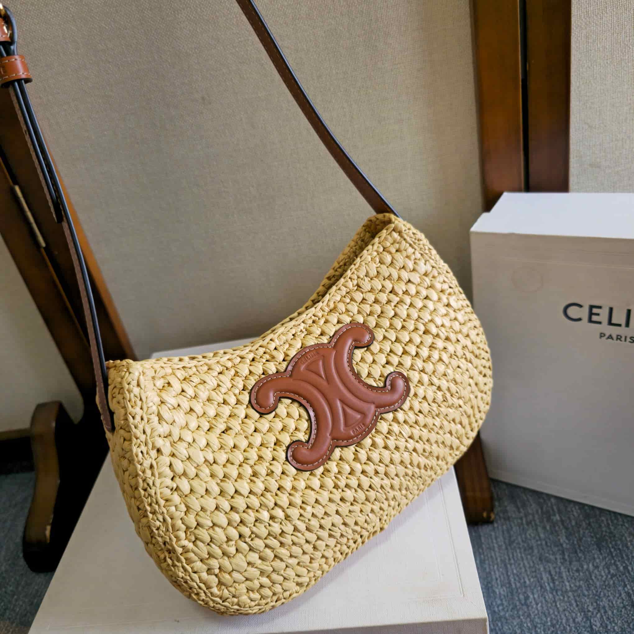 Celine Tilly Bag in Raffia High