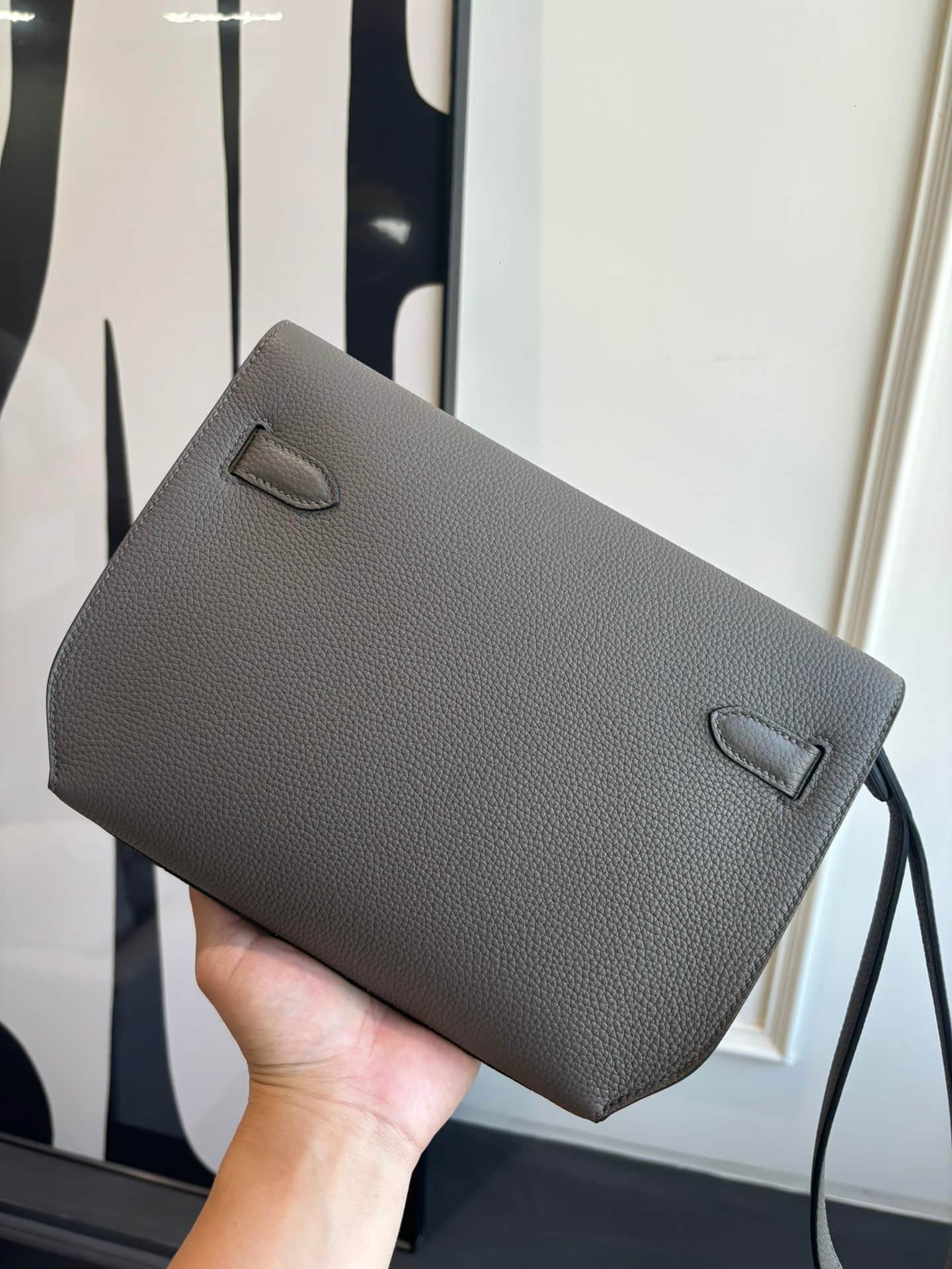 Hermes Kelly Depeches 25 Pouch Togo Leather WAX High