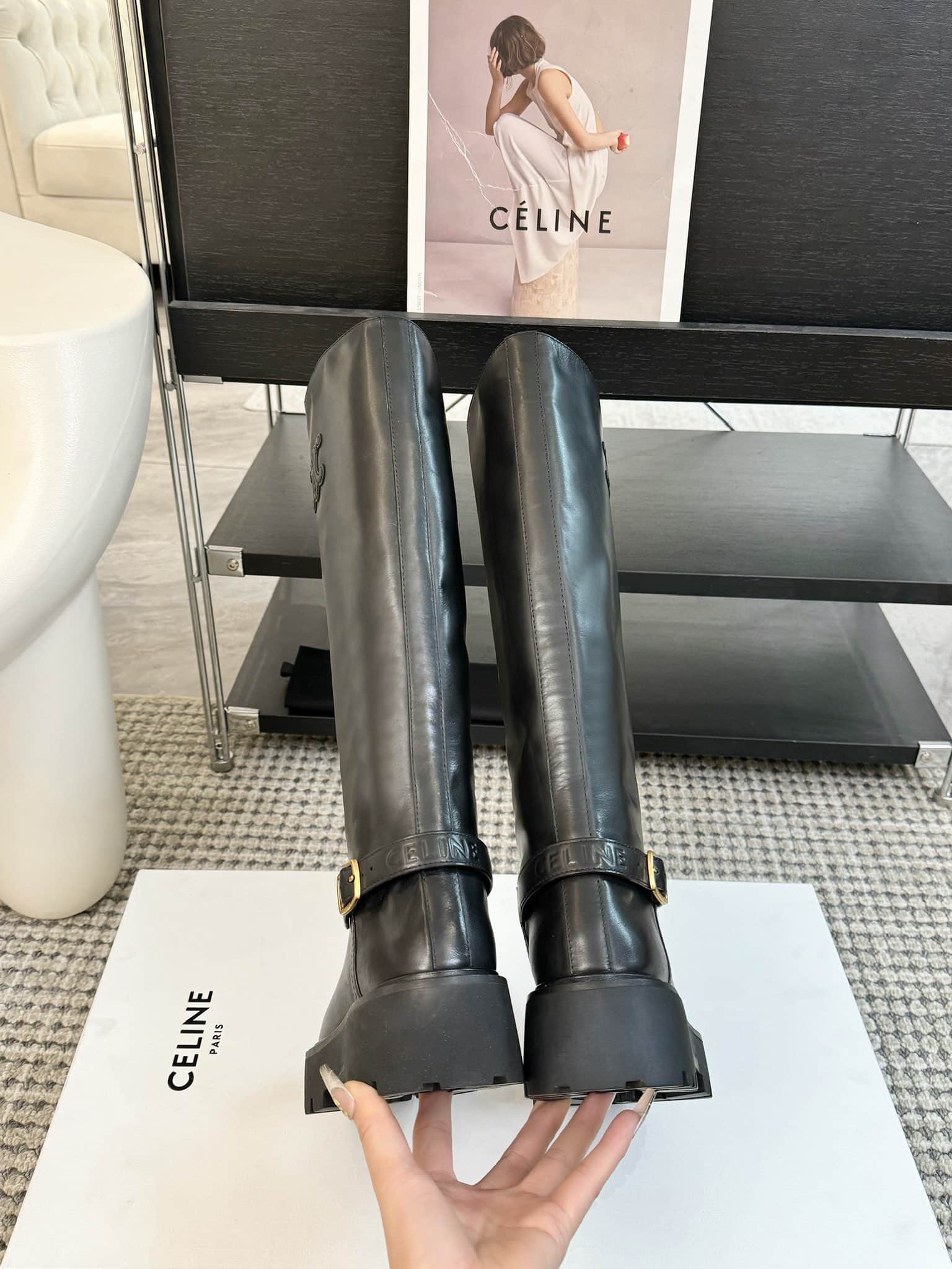 Celine Bulky High Boots Shoes Women