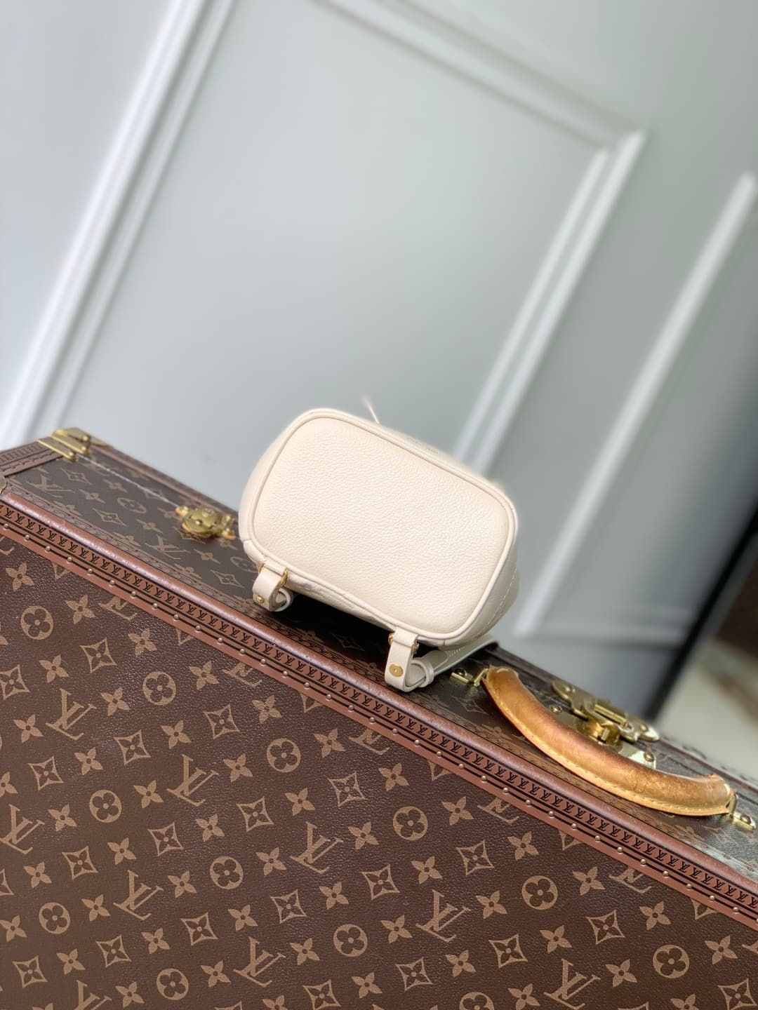 Louis Vuitton Nano Noé Backpack Monogram Empreinte Leather M25819 Cream High