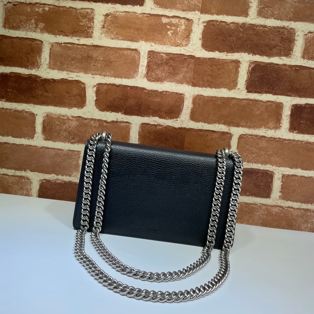 DIONYSUS MEDIUM RECTANGULAR BAG 499623 Leather Black High