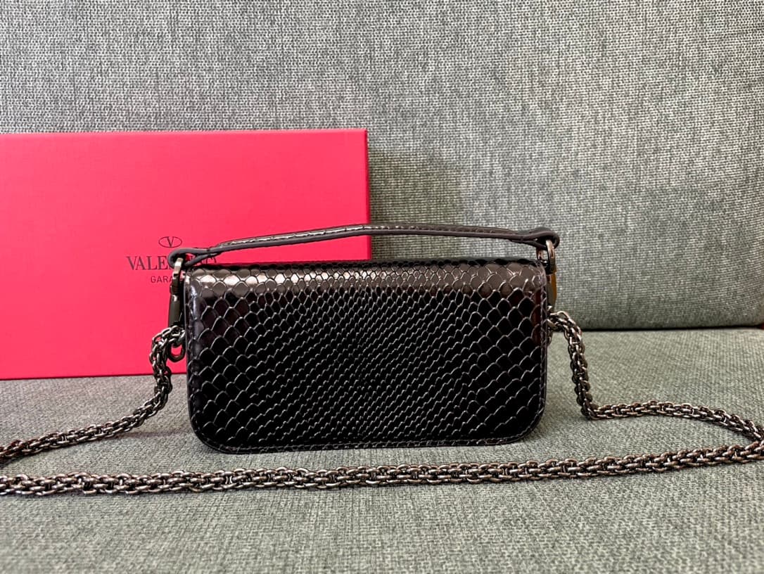 Valentino Garavani MINILOC mini shoulder bag 1133S Calfskin Black High