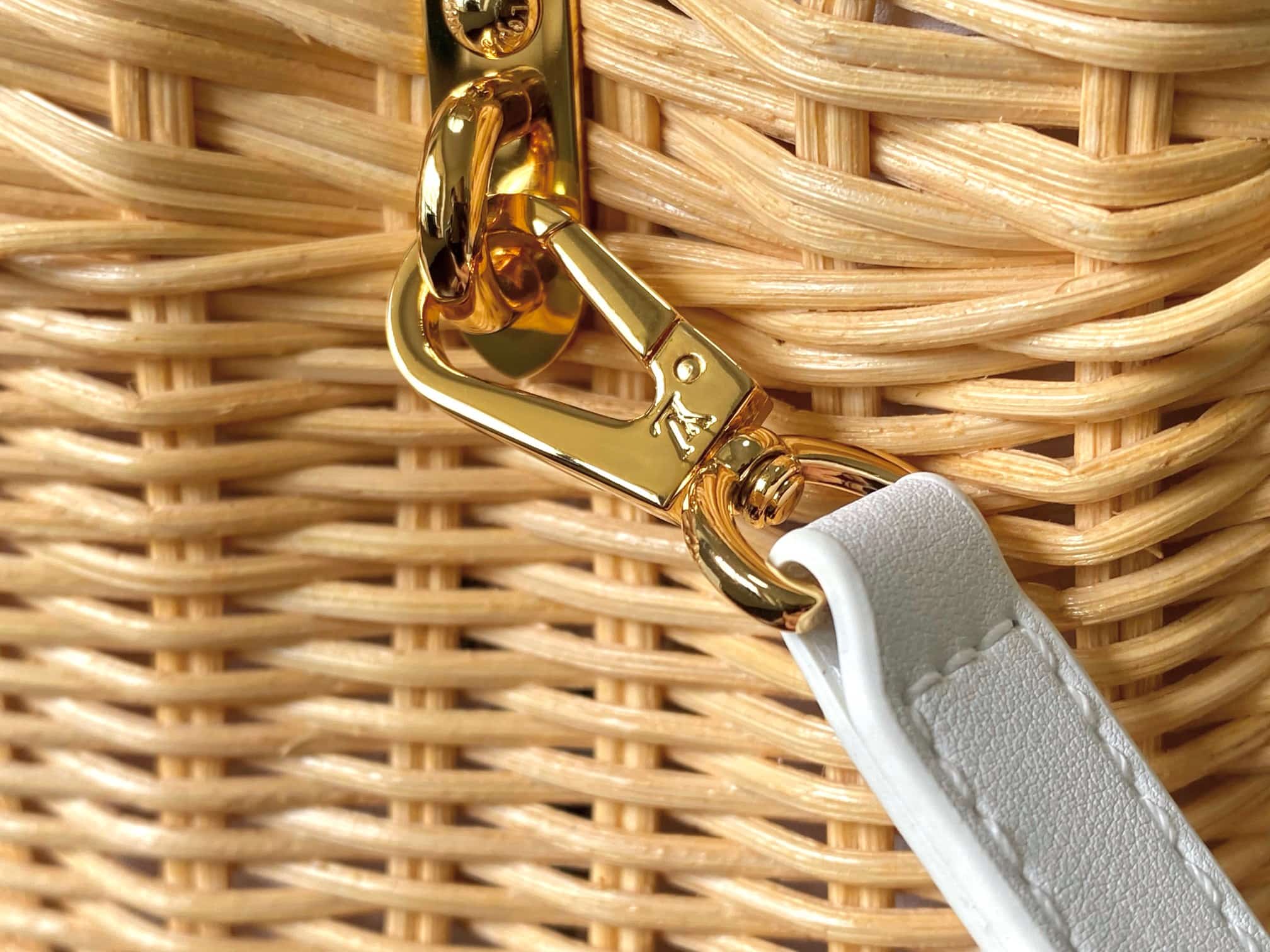 Louis Vuitton Capucines Mini Rattan and cowhide leather M26004 White Top