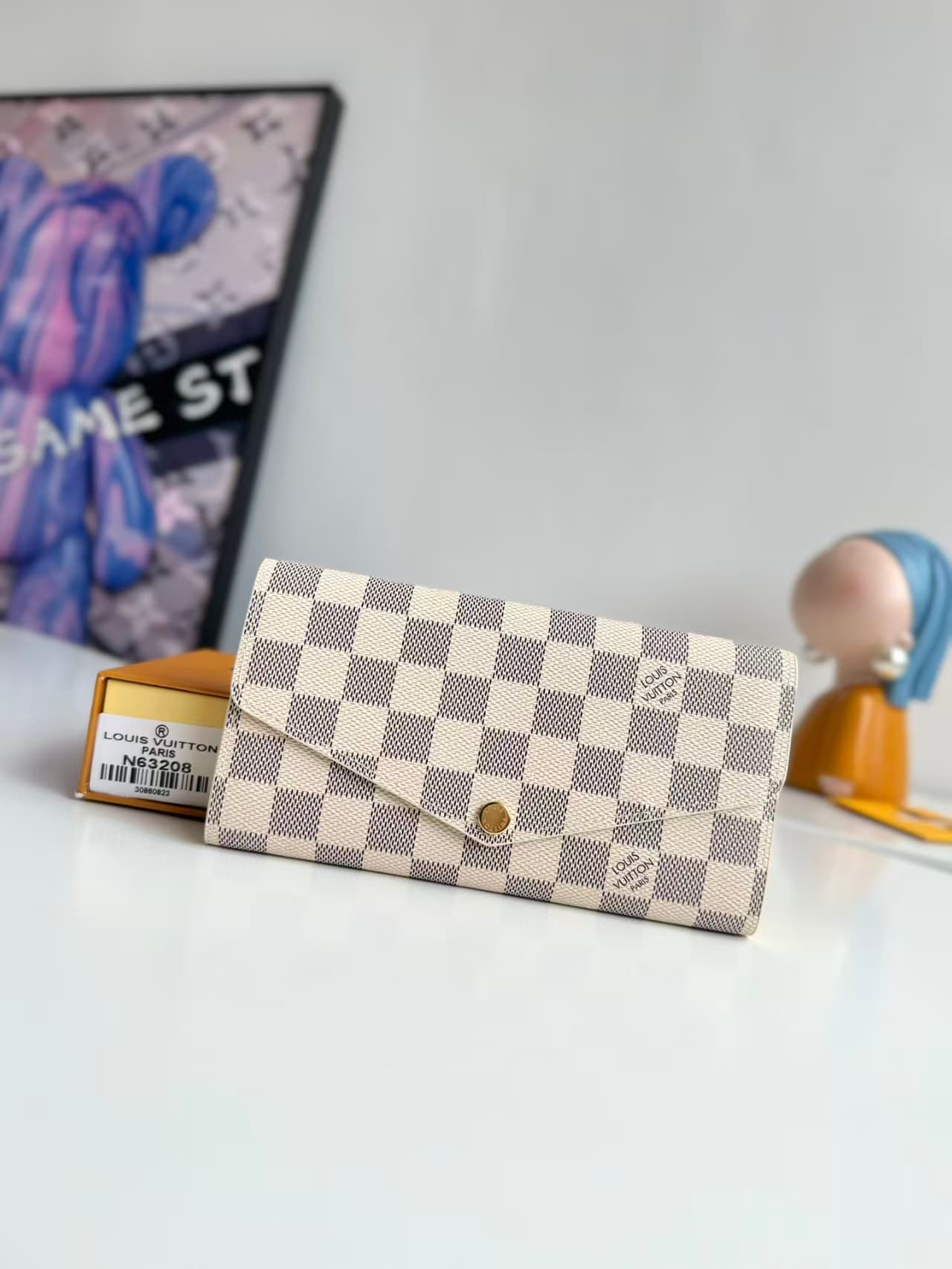 Louis Vuitton SARAH WALLET Damier Azur High