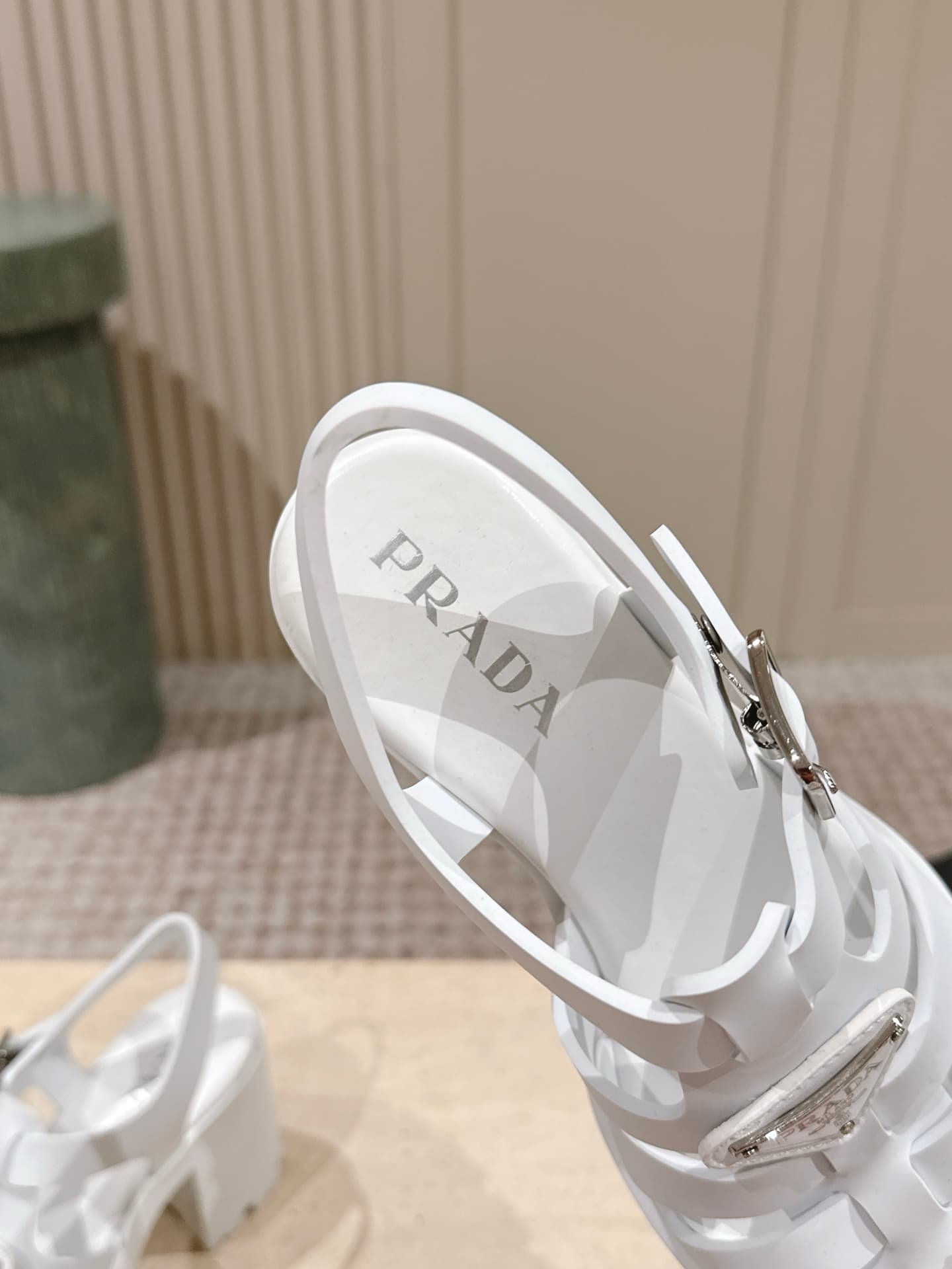 Prada Monolith Rubber Fisherman Sandals Women