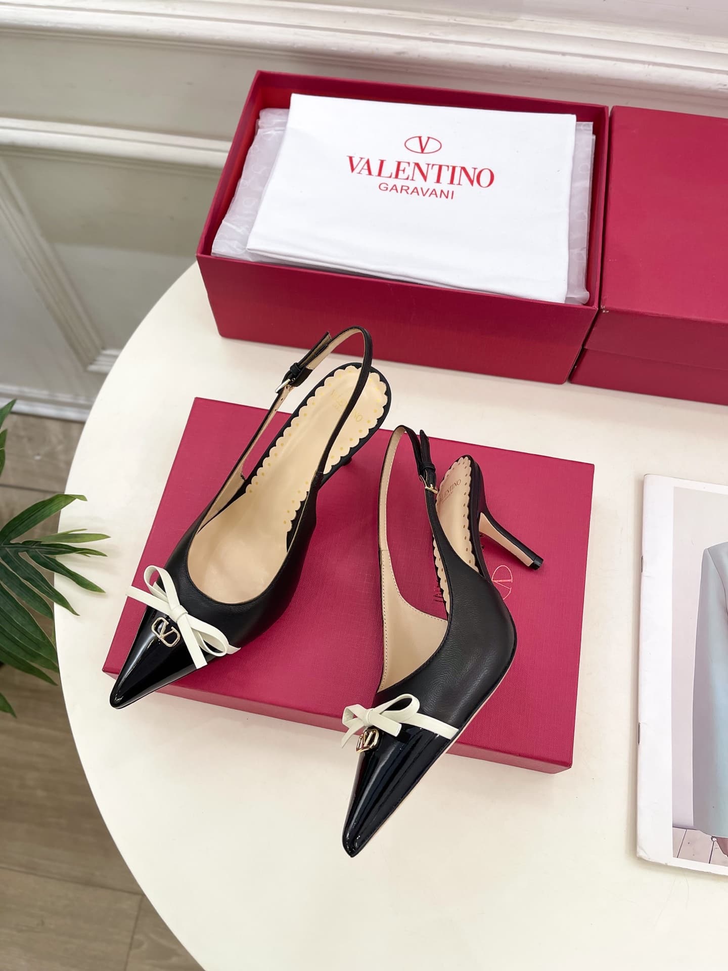 Valentino Bepointy Slingback Pump Shoes High Women