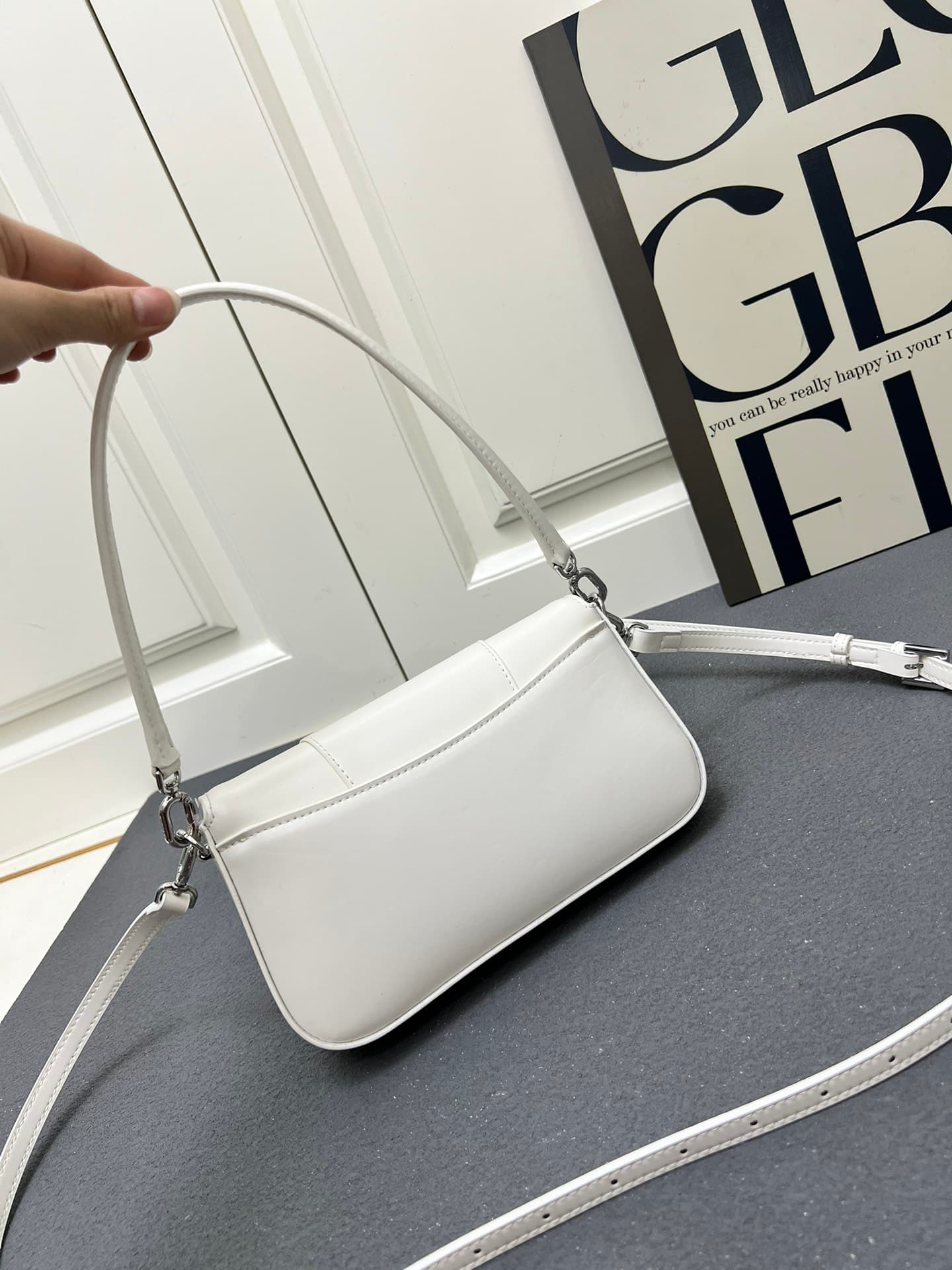 Balenciaga Hourglass sling bag white High