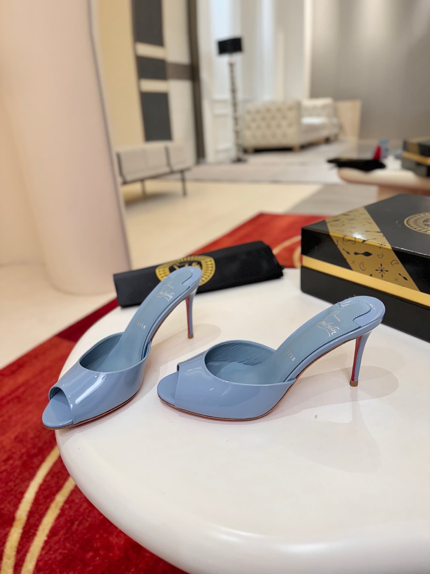 Christian Louboutin Me Dolly patent leather mules
