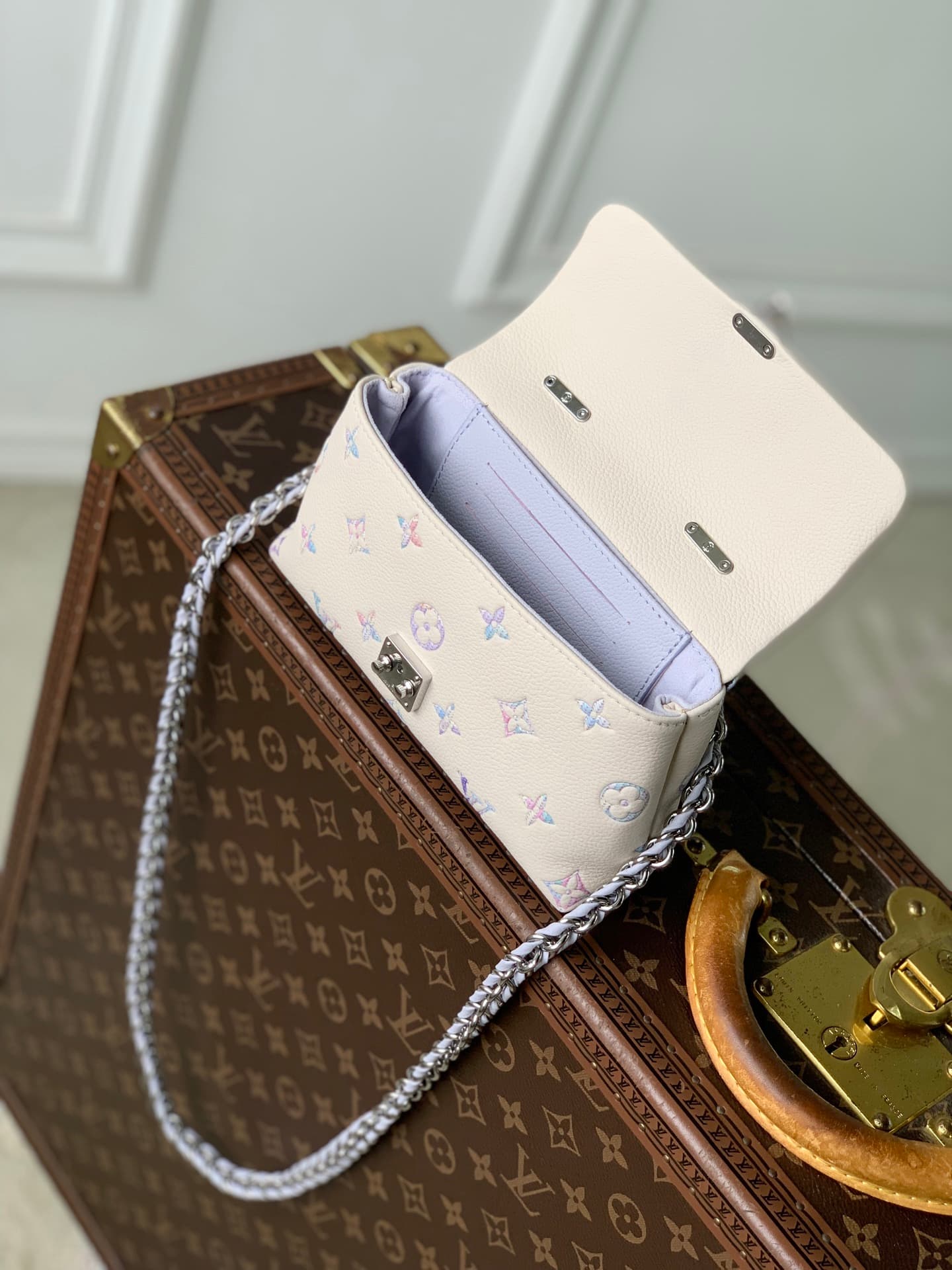 Louis Vuitton Nano Madeleine Monogram Empreinte Link Quartz Cowhide leather M2A374 High