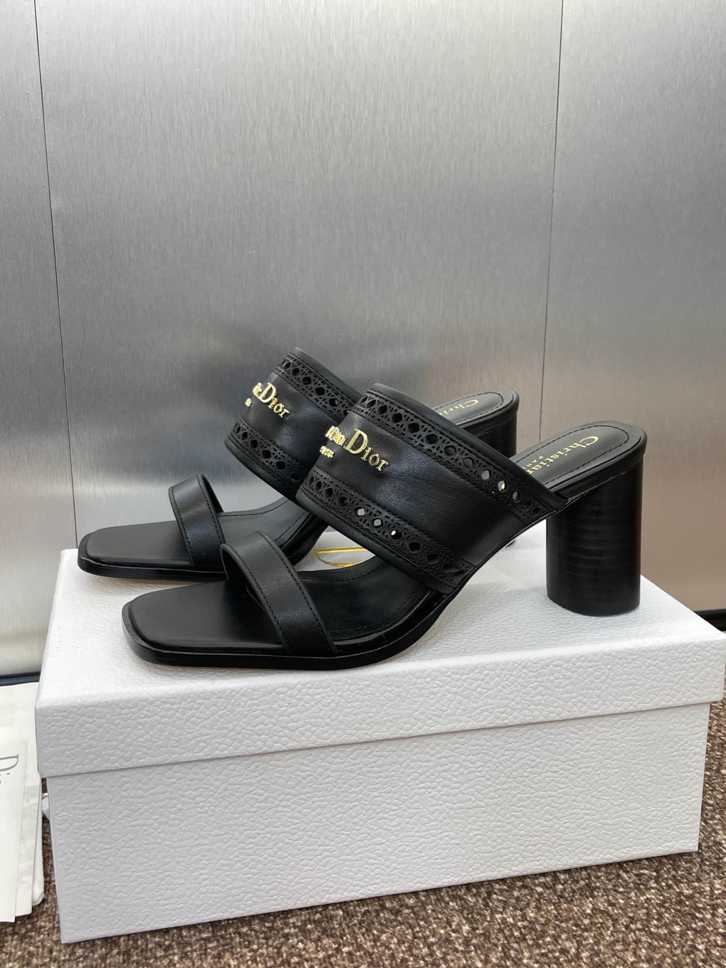Dior D-Lane Heeled Slide Shoes Women