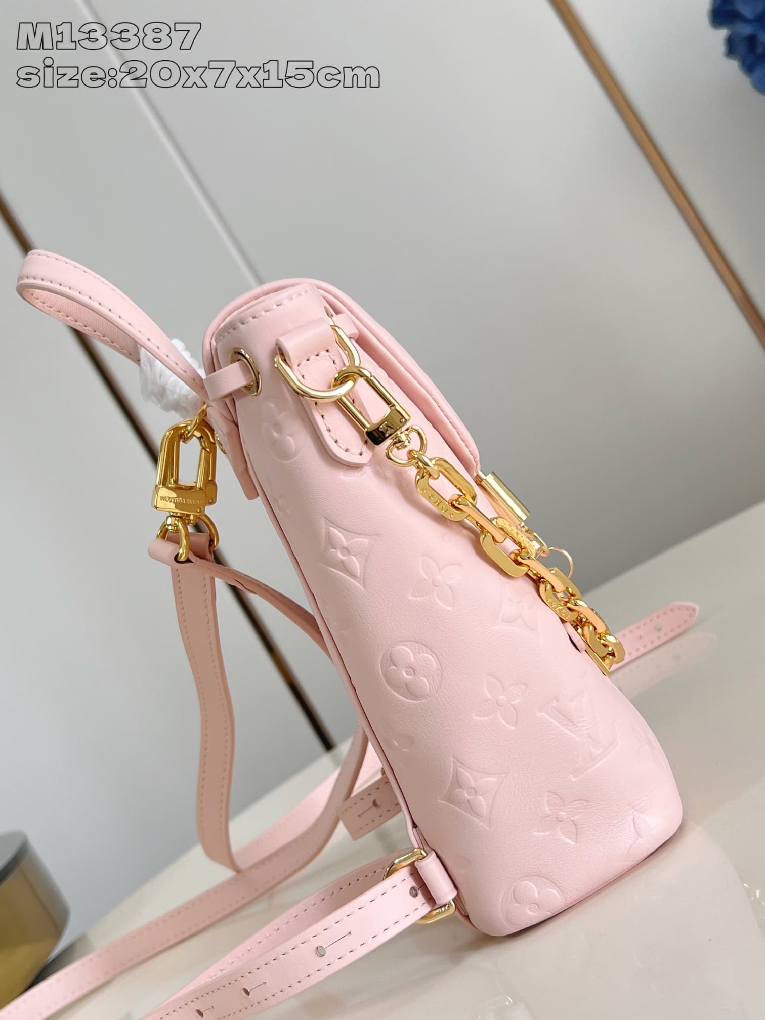 Louis Vuitton Coussin Backpack Mini Monogram embossed Lambskin M13387 High