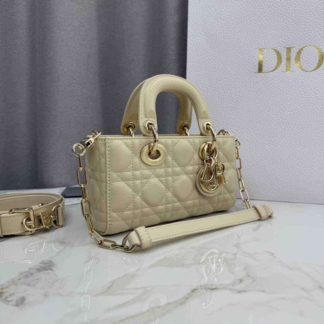 Dior Lady D-Joy Bag Light Beige Cannage Lambskin M0636 High